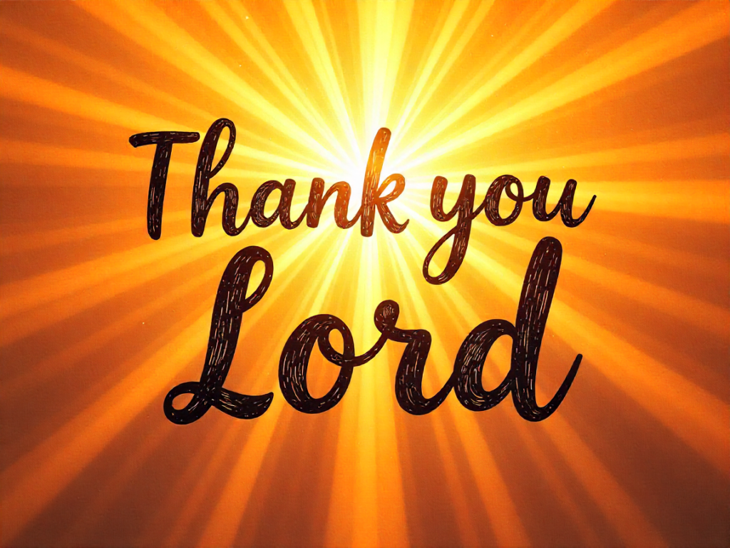 Thank you Lord clipart with holy and peaceful design