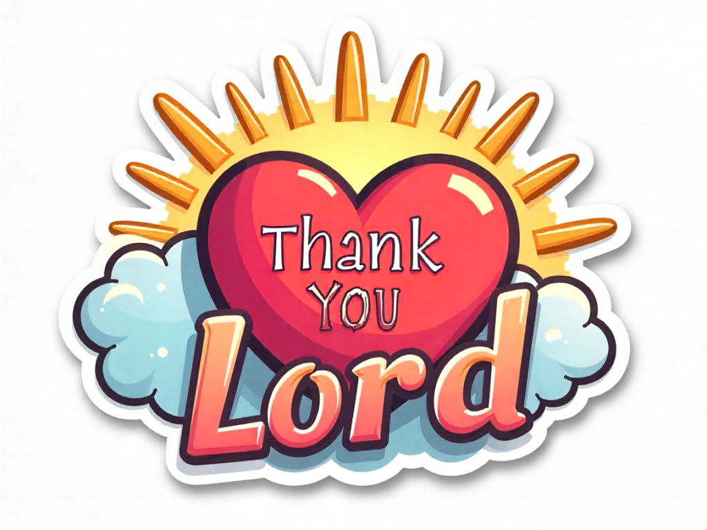 Thank you Lord clipart image expressing thankfulness