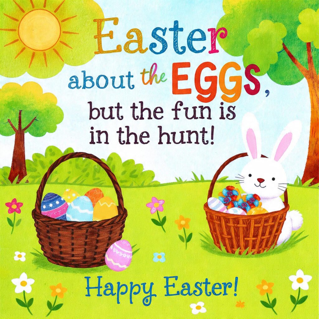 Playful Happy Easter Quote Pictures