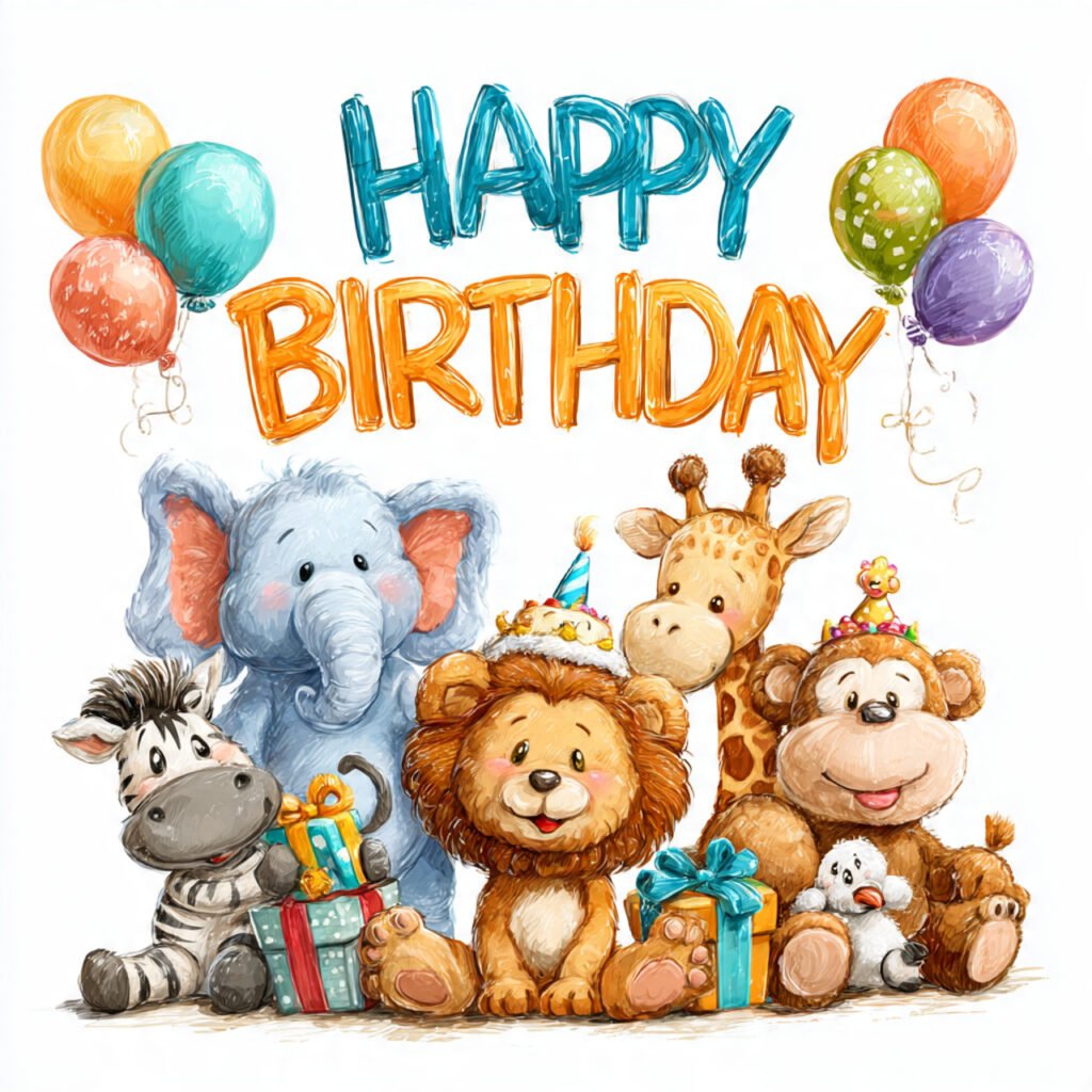 Colorful birthday images for kids
