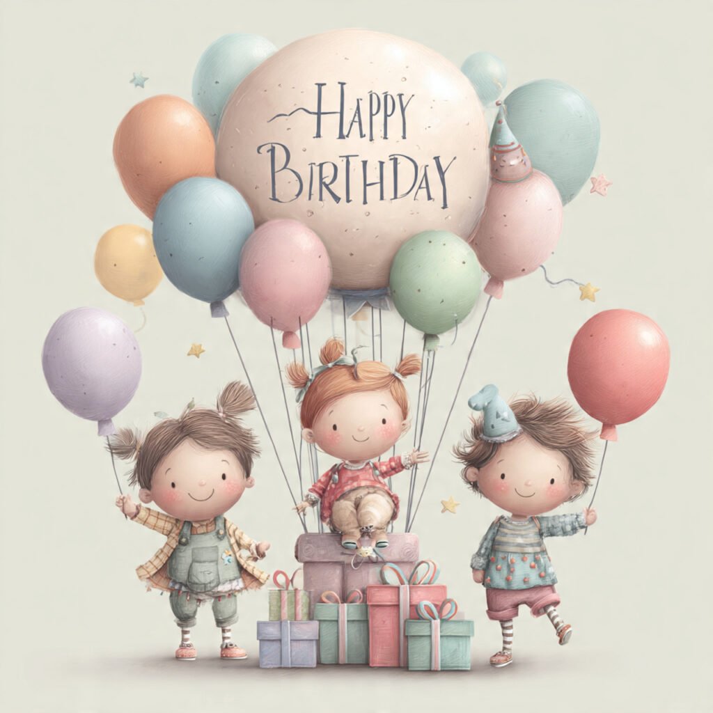 Cute animal happy birthday images for kids