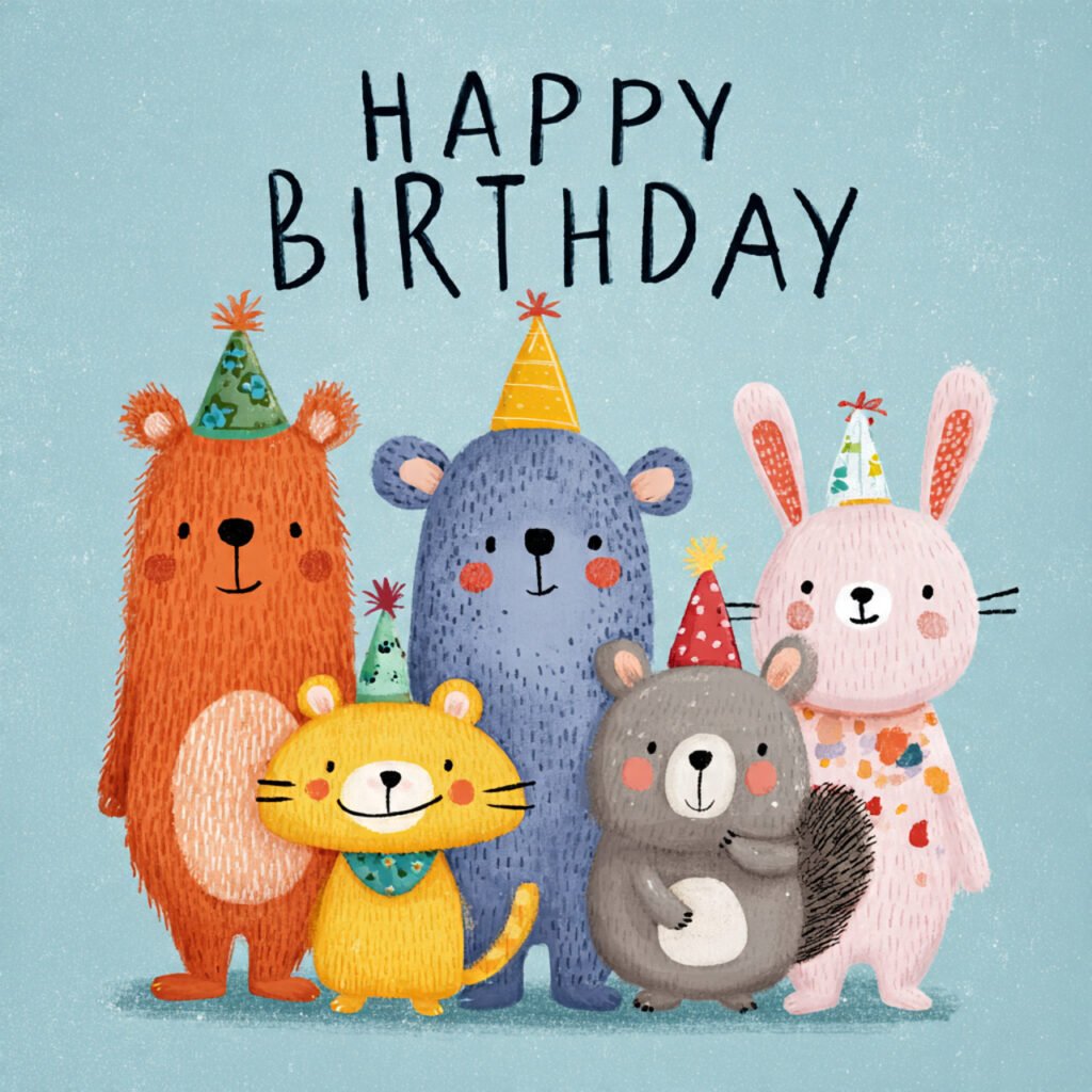 Fun happy birthday images for children
