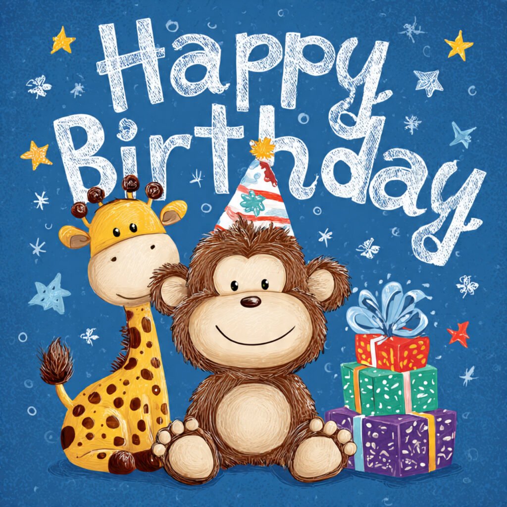 Happy birthday kids images with balloons