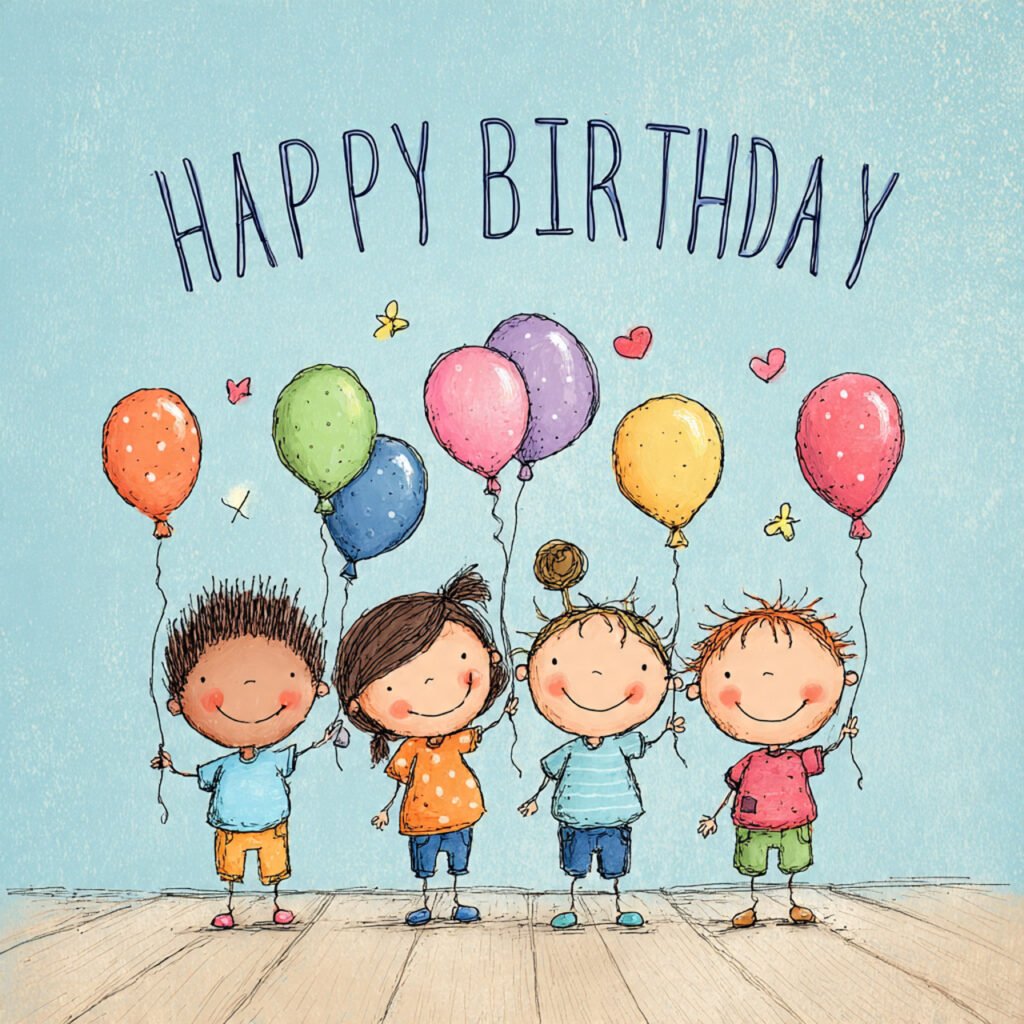 Sweet happy birthday images for kids