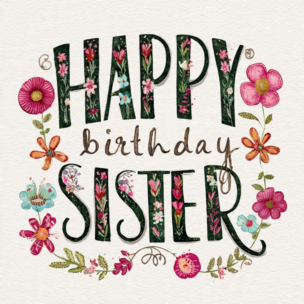 Happy birthday images for sister and little daughter