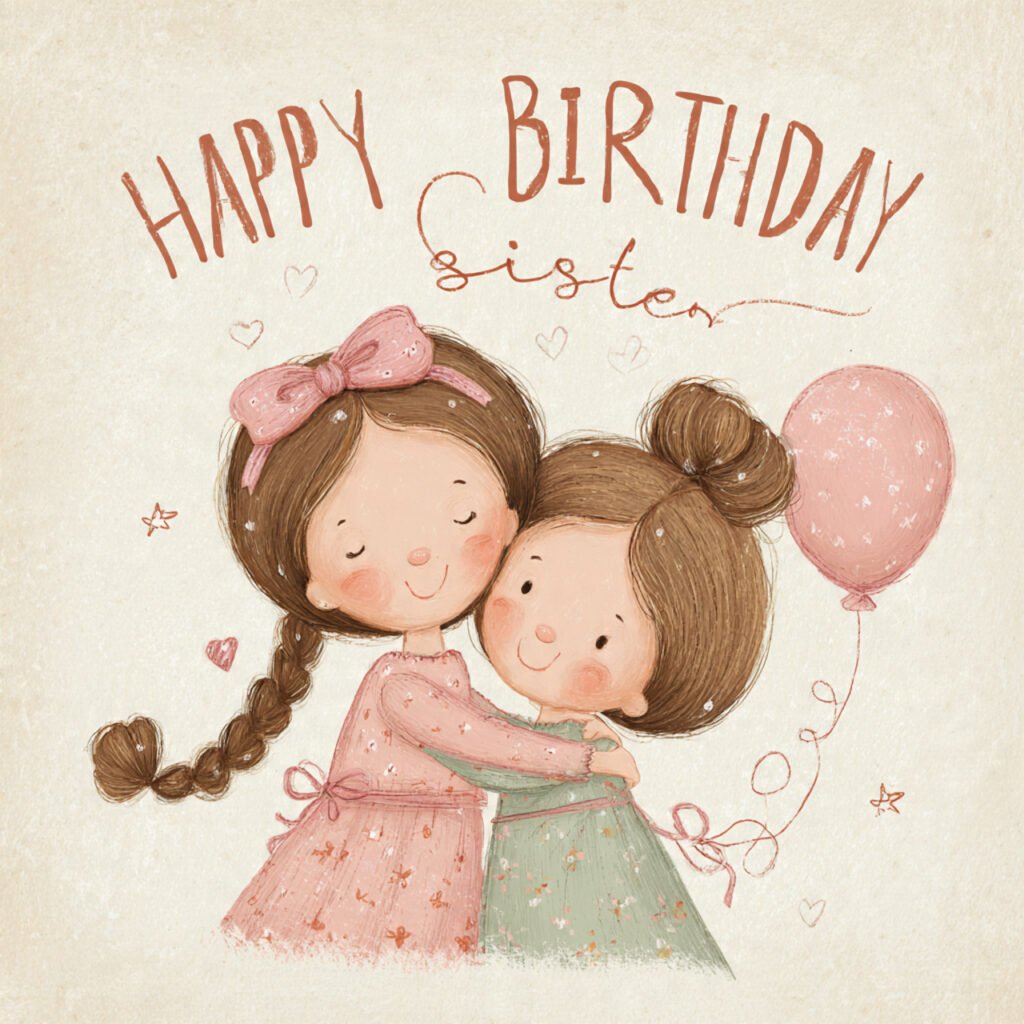 Sweet birthday celebration images for sister and daughter