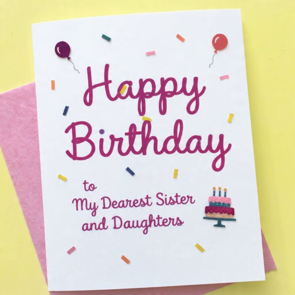 Happy birthday images for sister and daughters with quotes