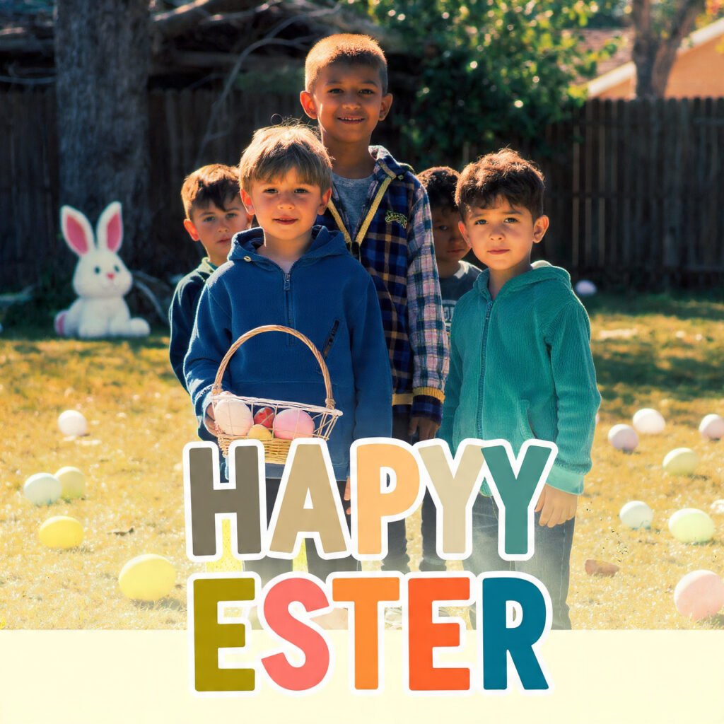 Joyful Easter graphics for Christian boys