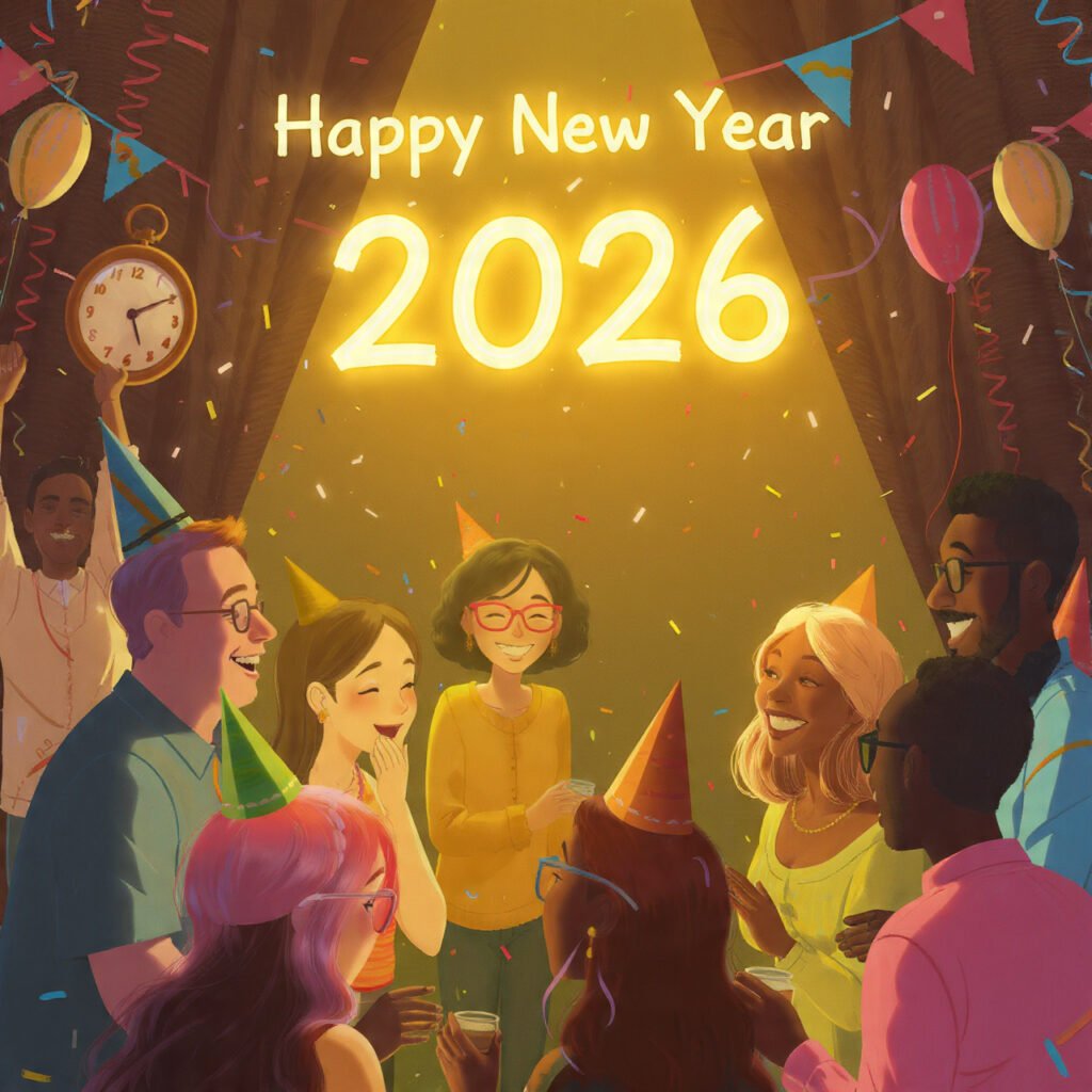 Happy New Year Blessings 2026 inspirational quote image