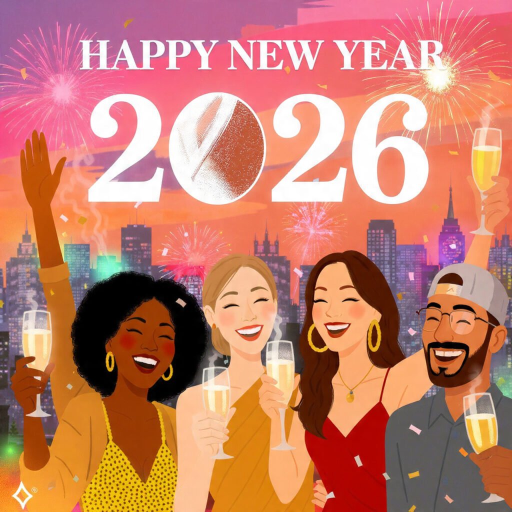 2026 New Year divine blessings greeting picture