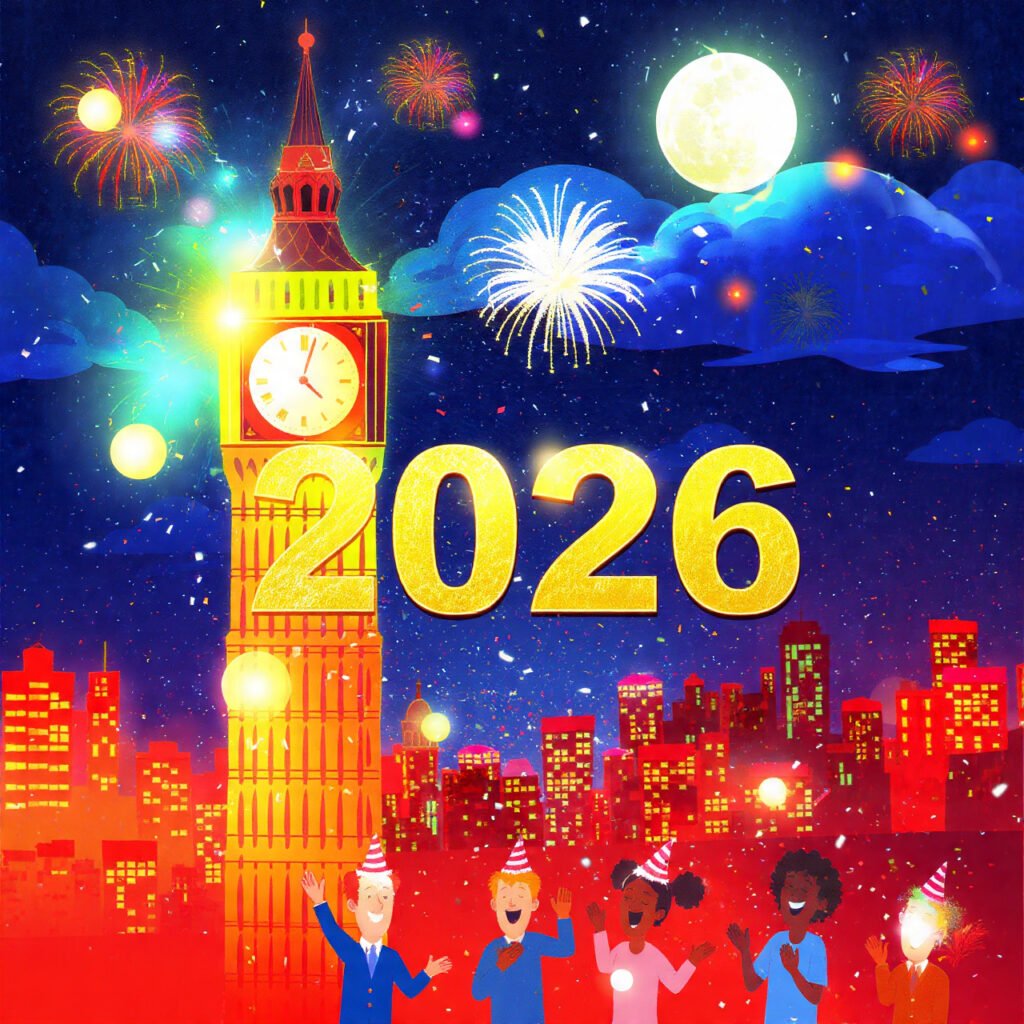 2026 New Year blessings message elegant design