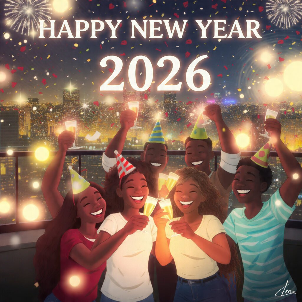 Happy New Year 2026 divine light blessings picture