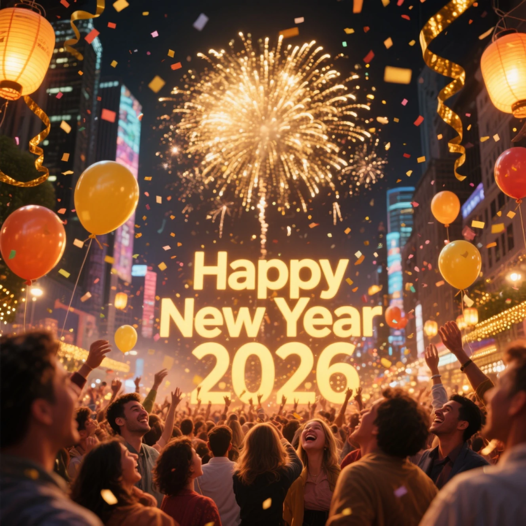 Stylish Happy New Year 2026 images to download