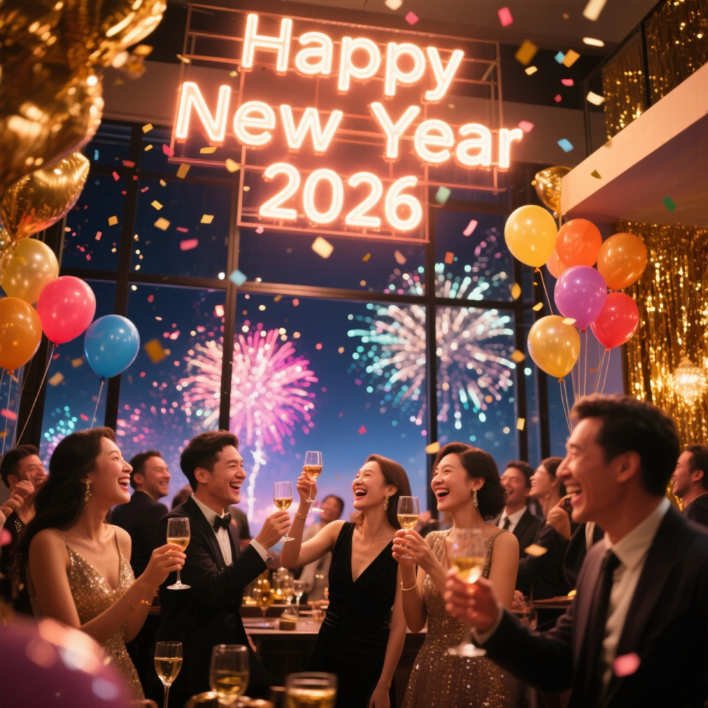 Colorful countdown-themed New Year 2026 images