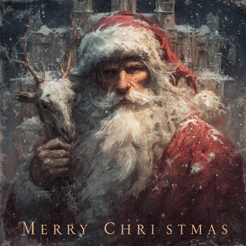 Christmas Eve celebration images with vibrant glow