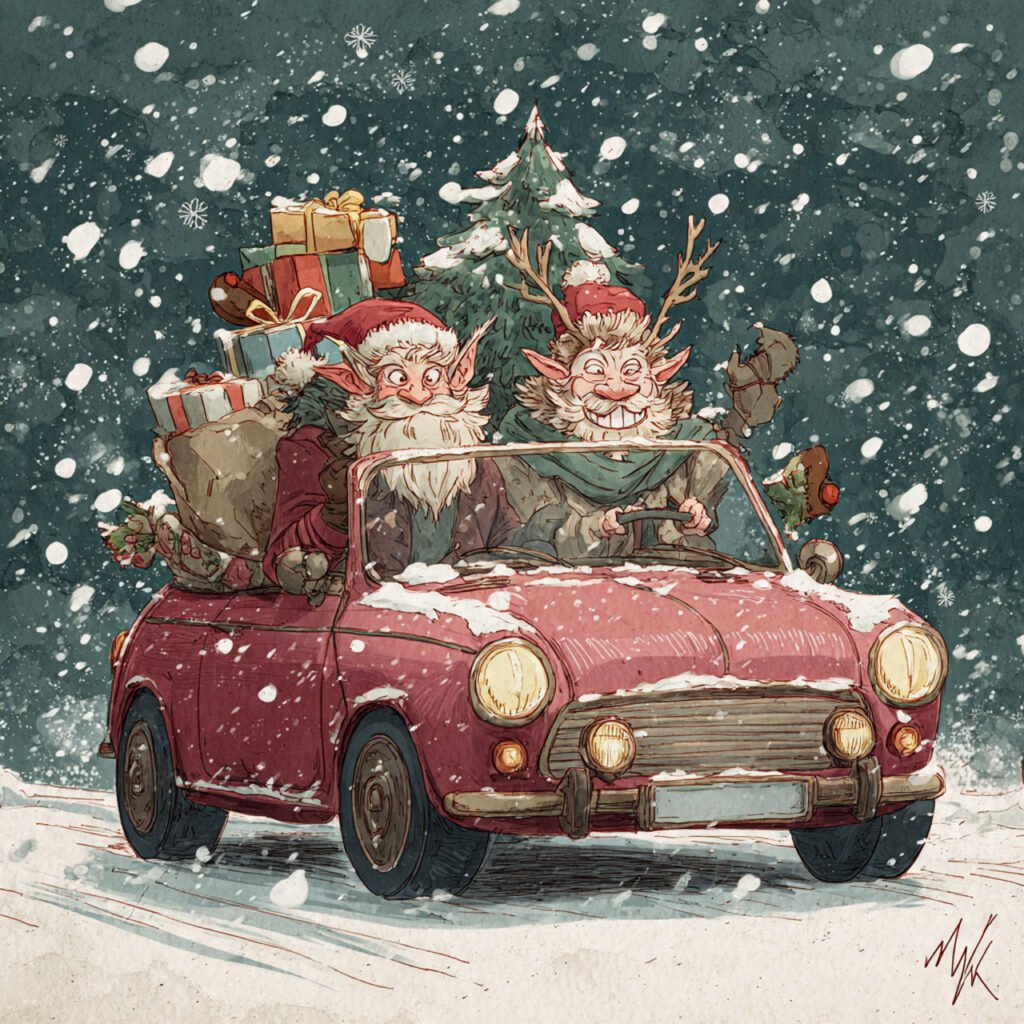 Festive Christmas Eve images with glowing lights