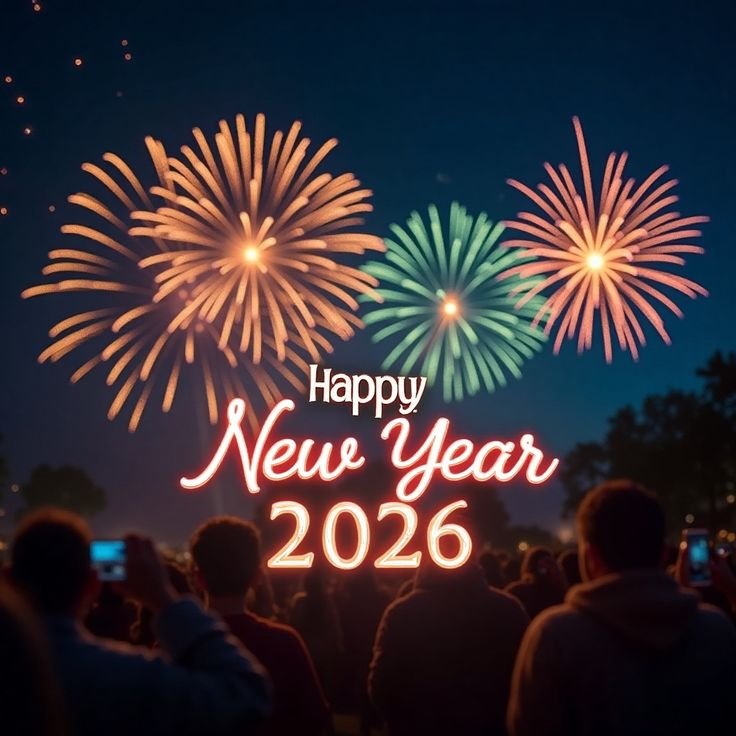 Elegant Happy New Year 2026 greeting images