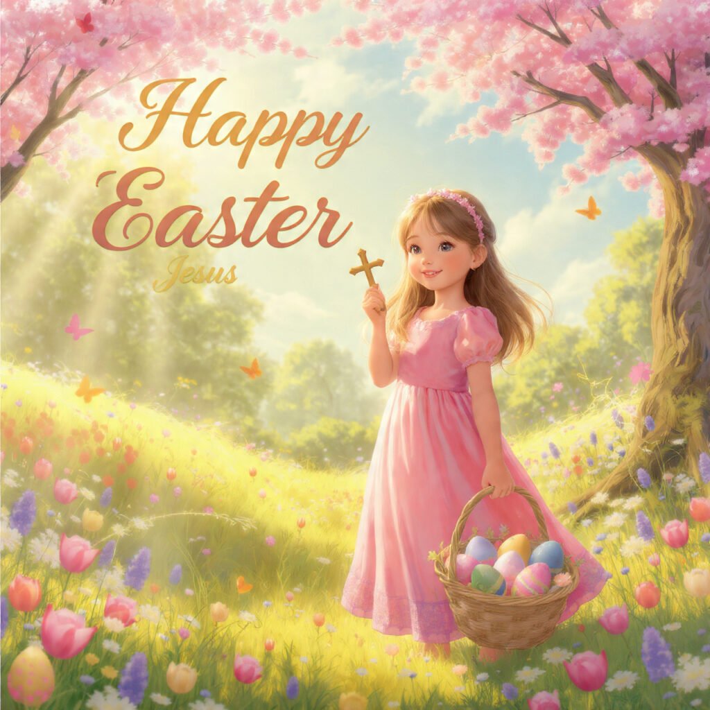 Faith-Inspired Easter Photo Set for Girls