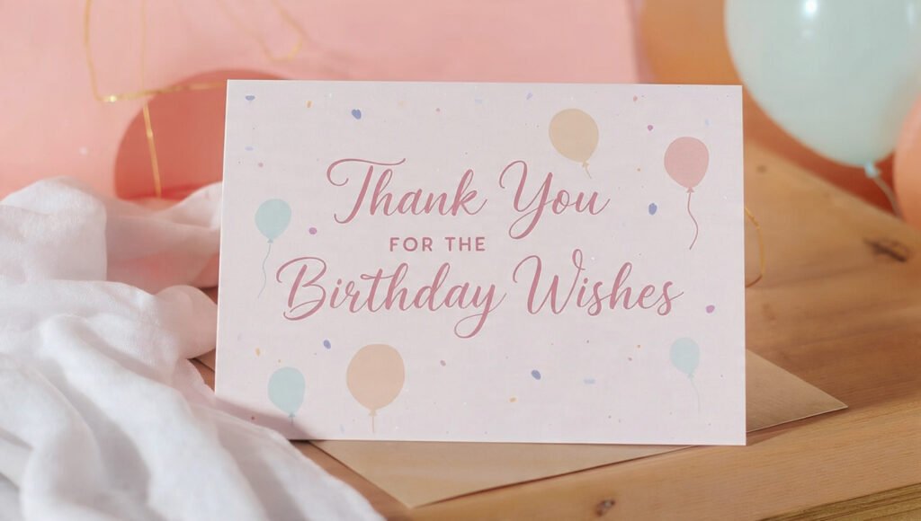 Thank you for birthday wishes image with balloons