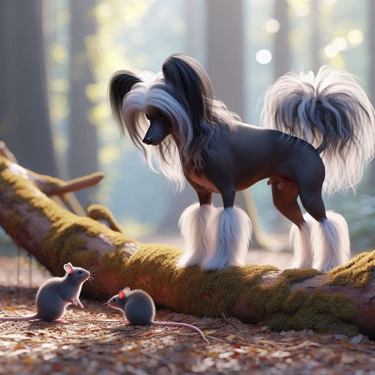 Cute Chinese Crested dog photo