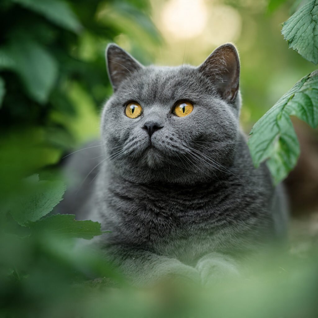 British Shorthair cat closeup