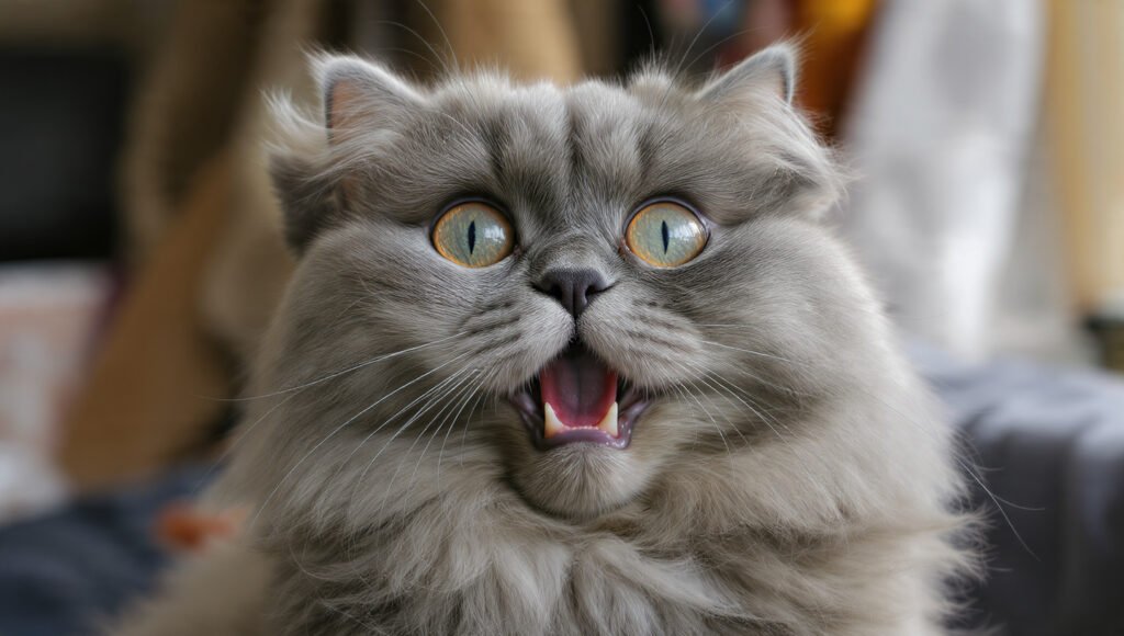 Cat reaction cute expression