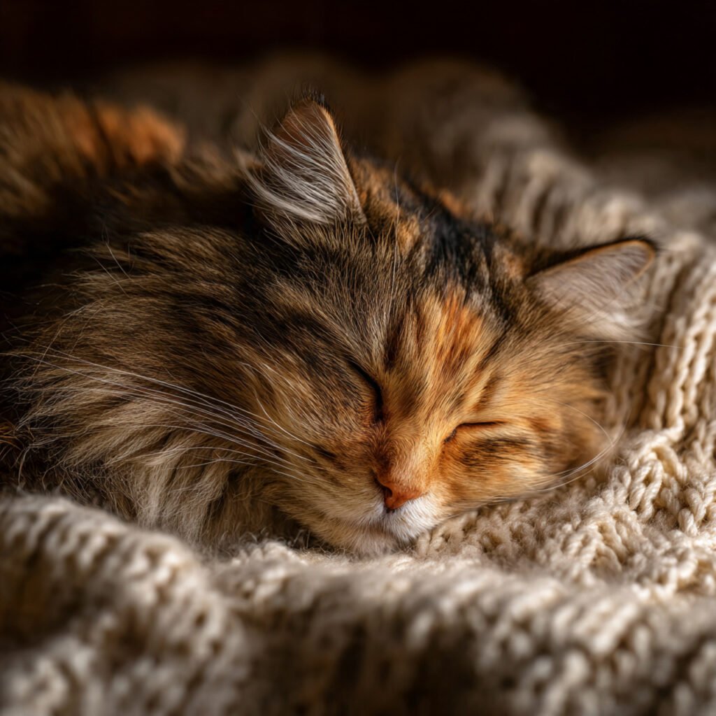Torbie cat mixed coat colors