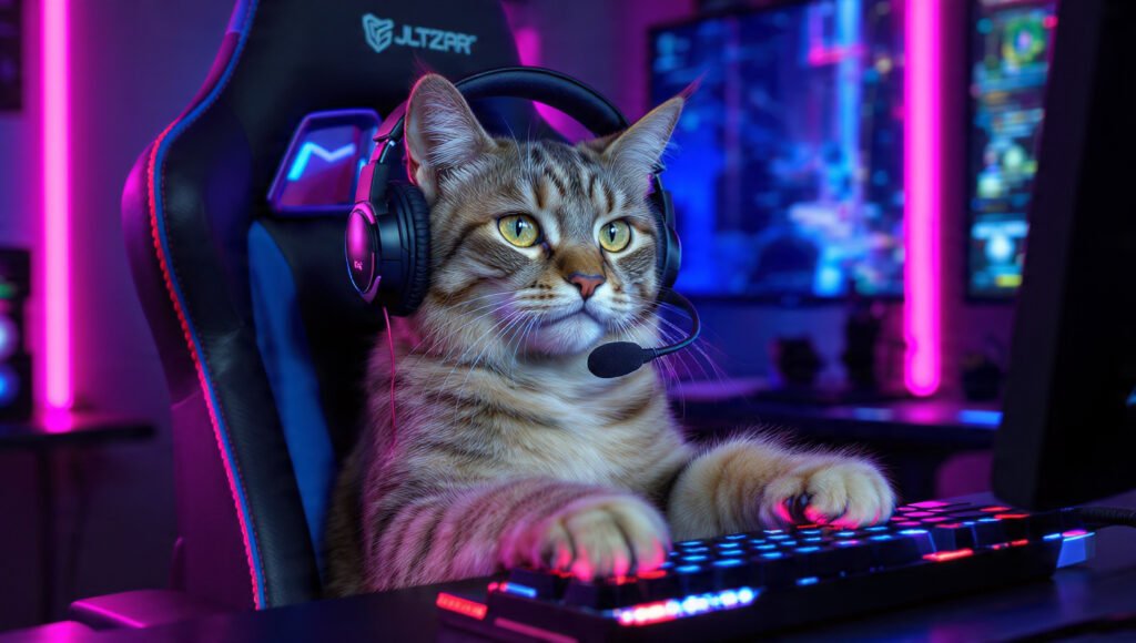 Silly bobcat surprised face