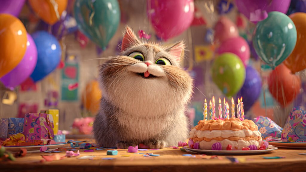 Cute kitten happy birthday images