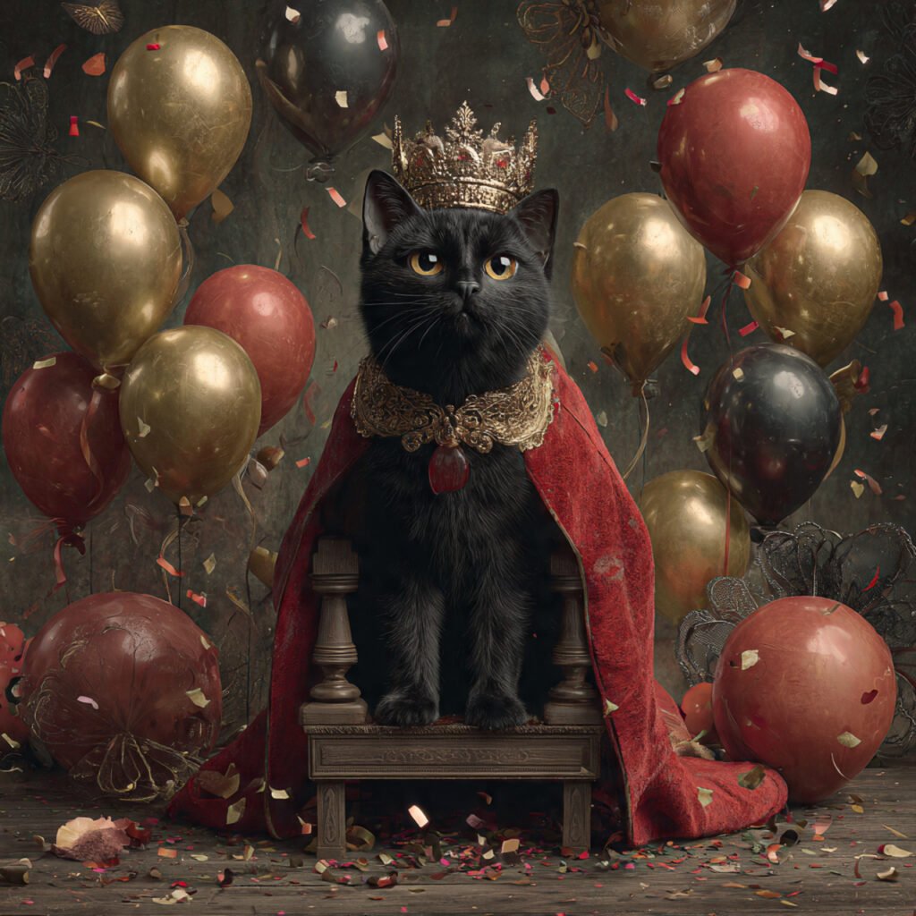 Funny happy birthday cat images with cake