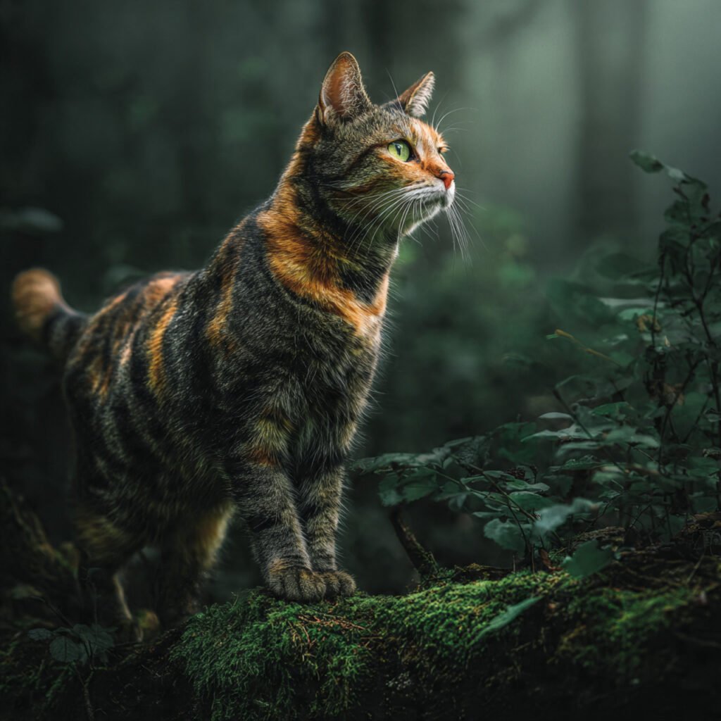 Authentic torbie cat image