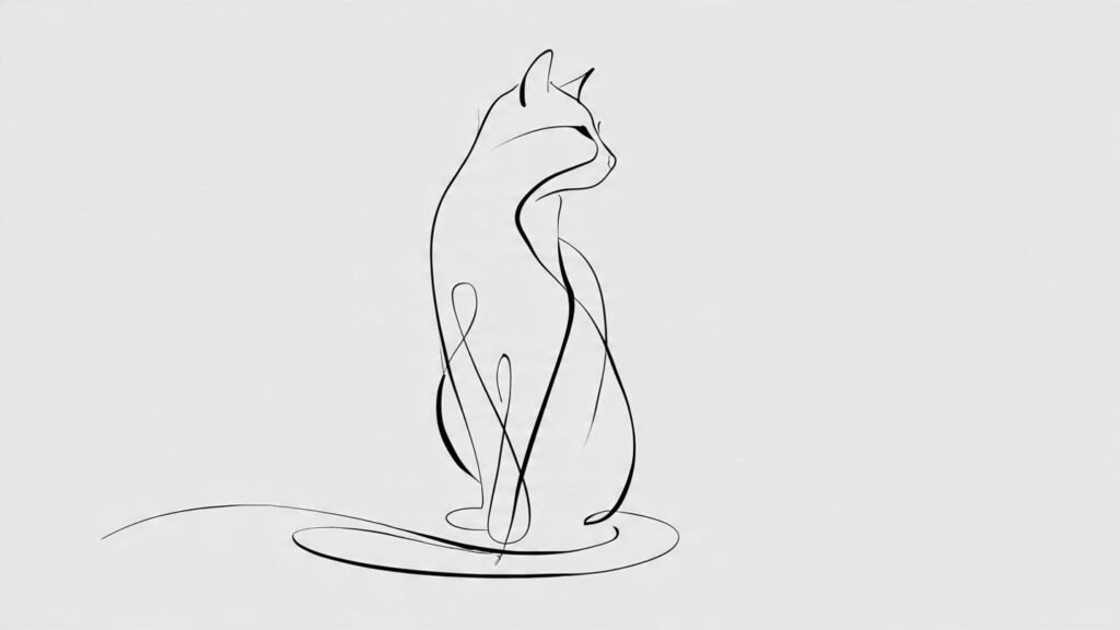 Cat drawing digital artwork