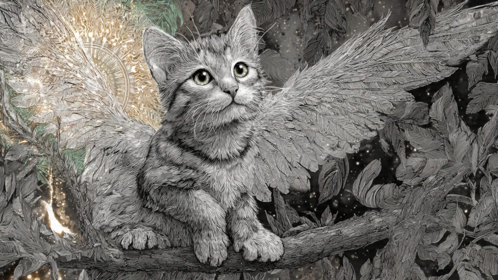 Cat drawing art illustration