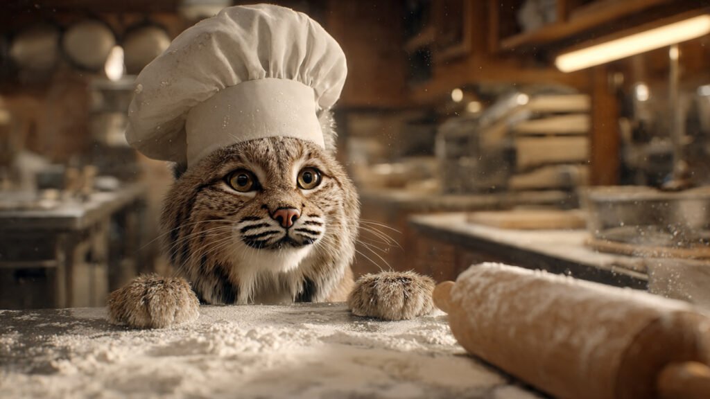 Silly bobcat humorous image