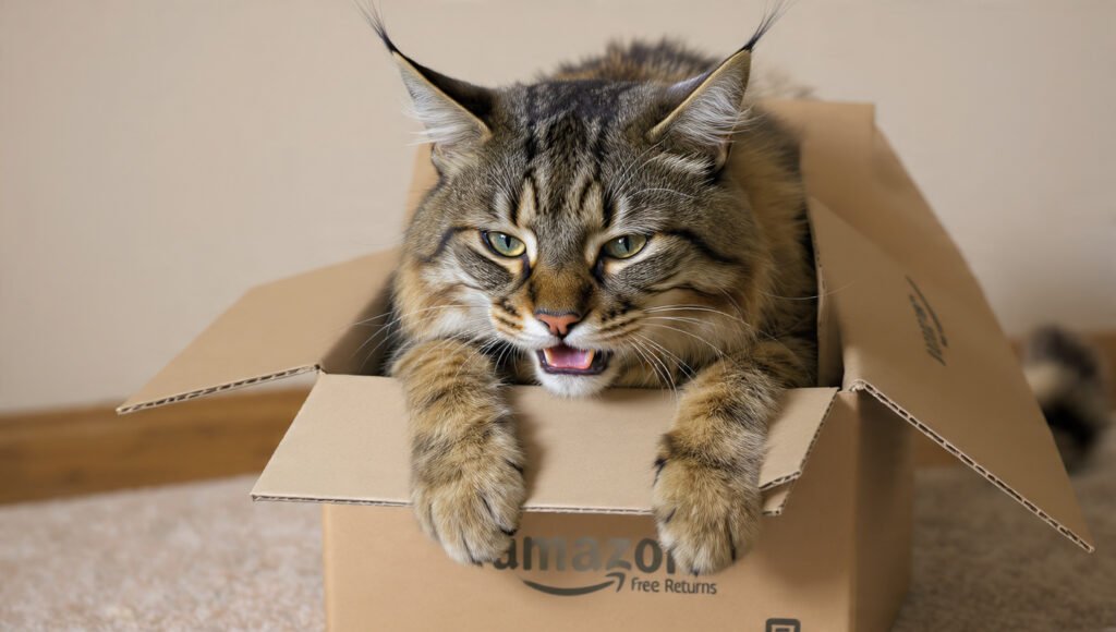 Silly bobcat playful mood