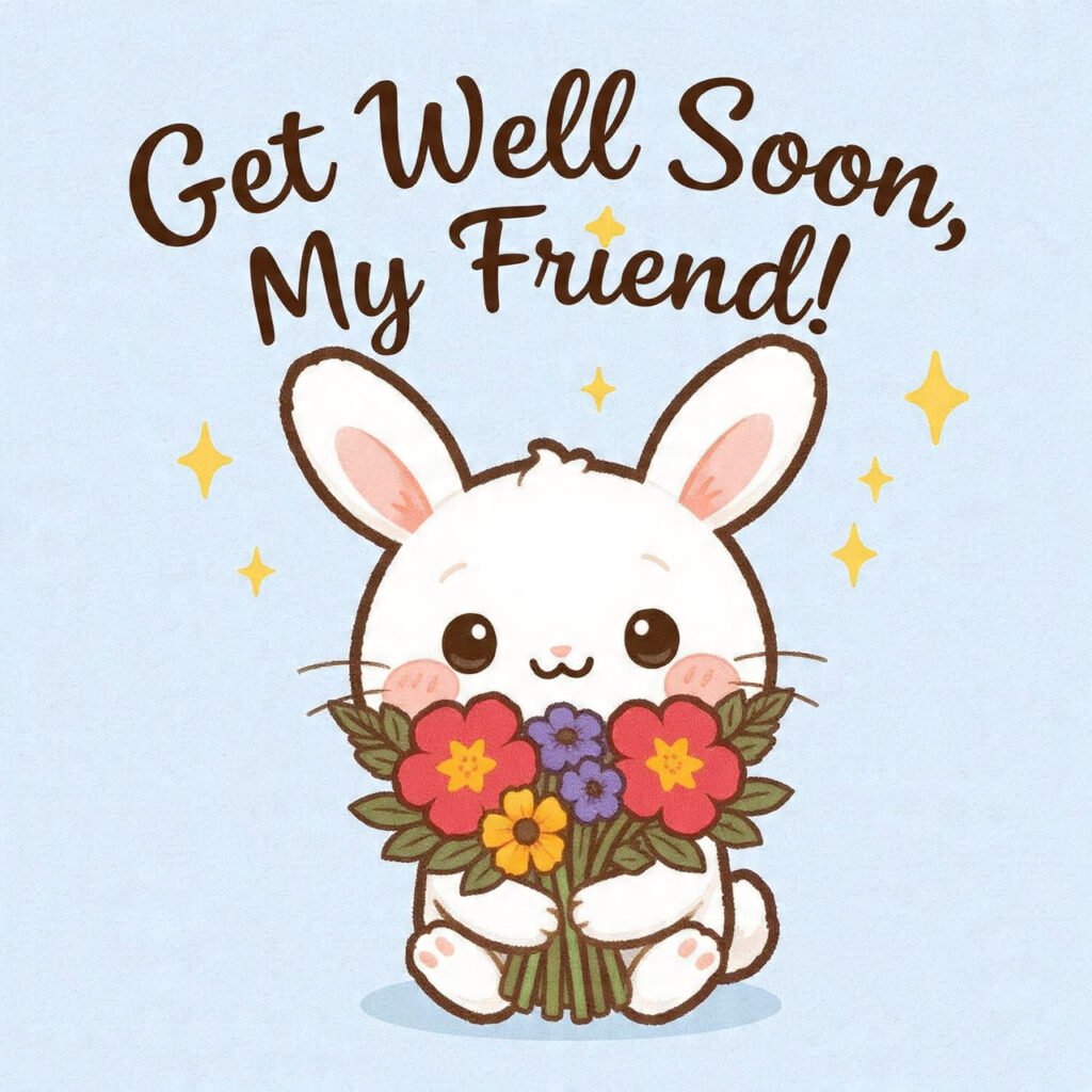 Soft Floral Get Well Soon Images For Friend
