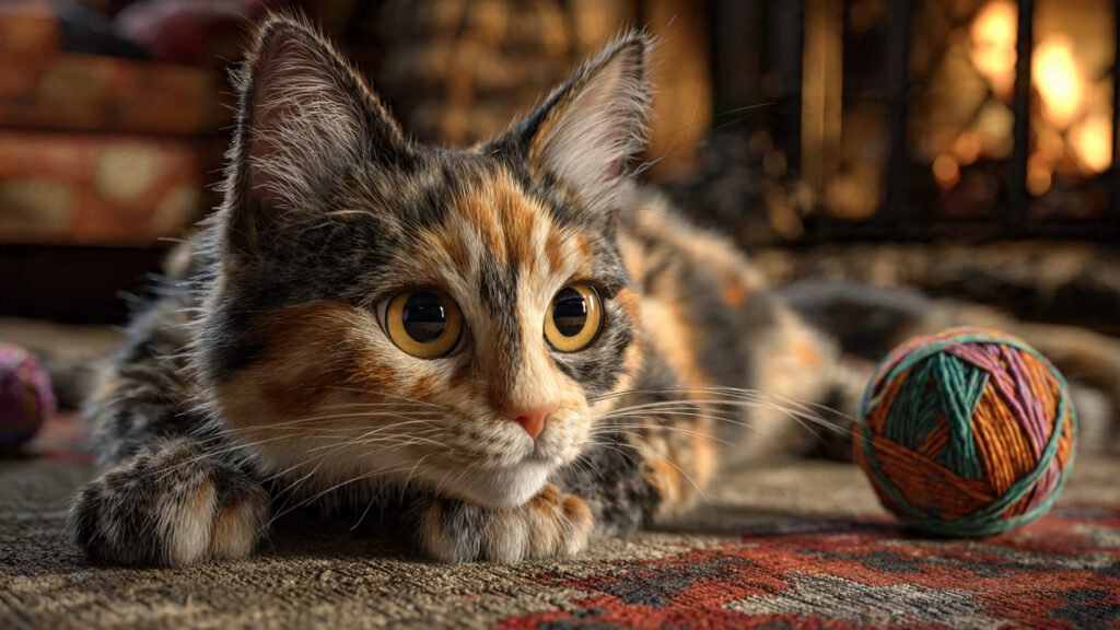 Real torbie cat face