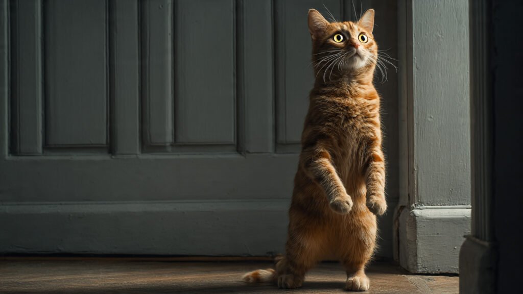 Adorable cat reaction image