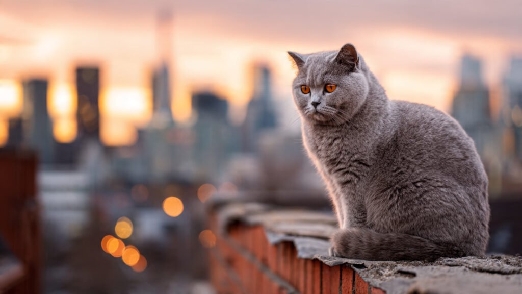 Purebred British Shorthair cat