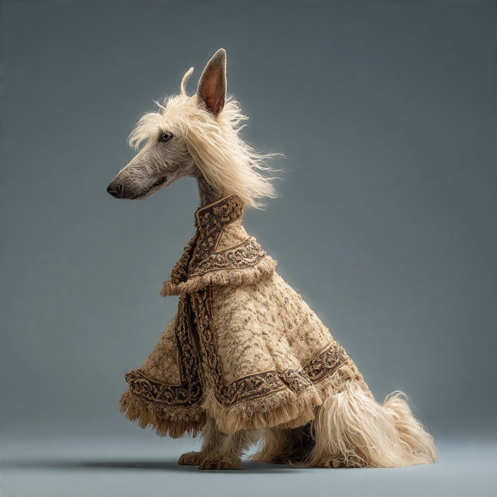 Comical Afghan dog hairstyle moment