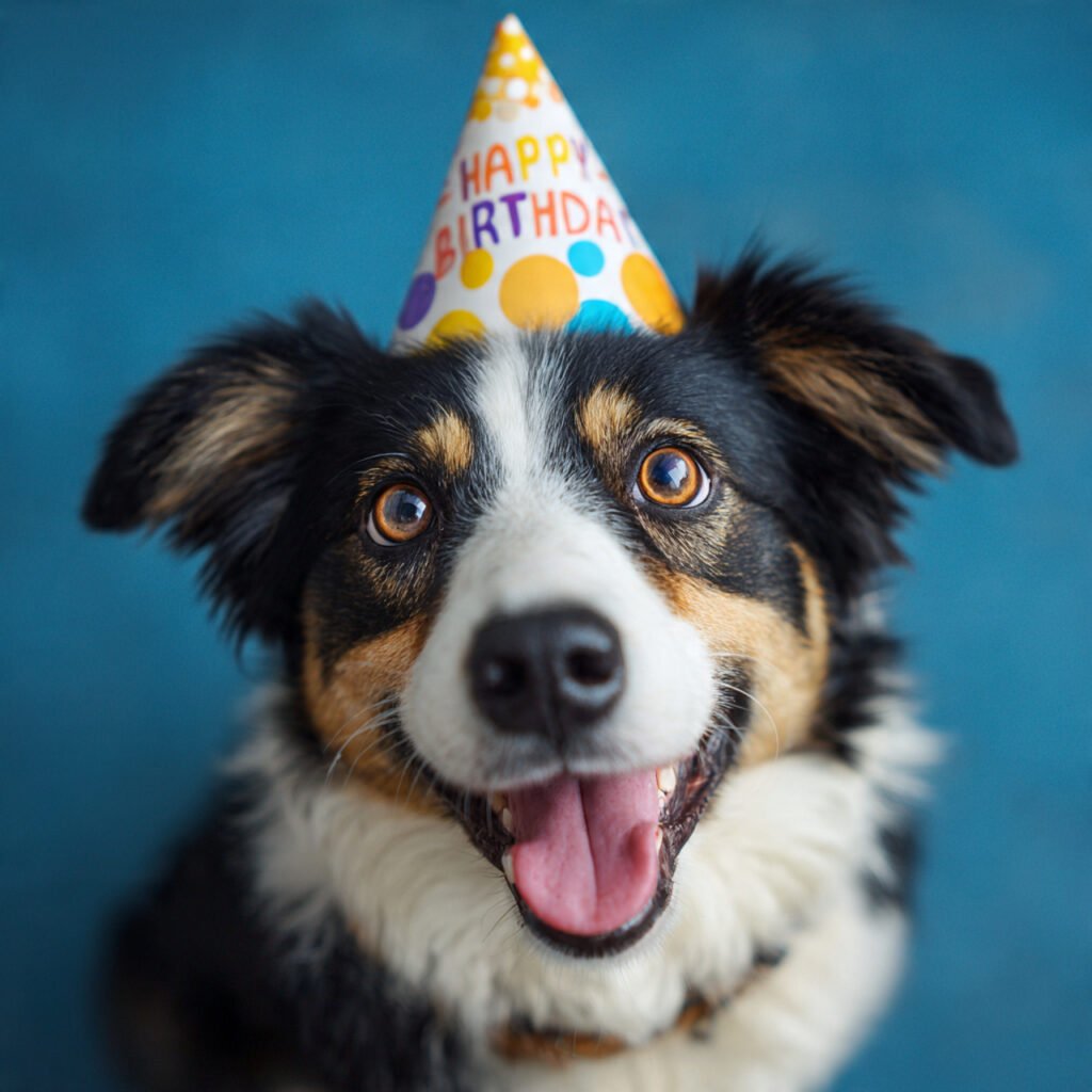 Birthday party dog image