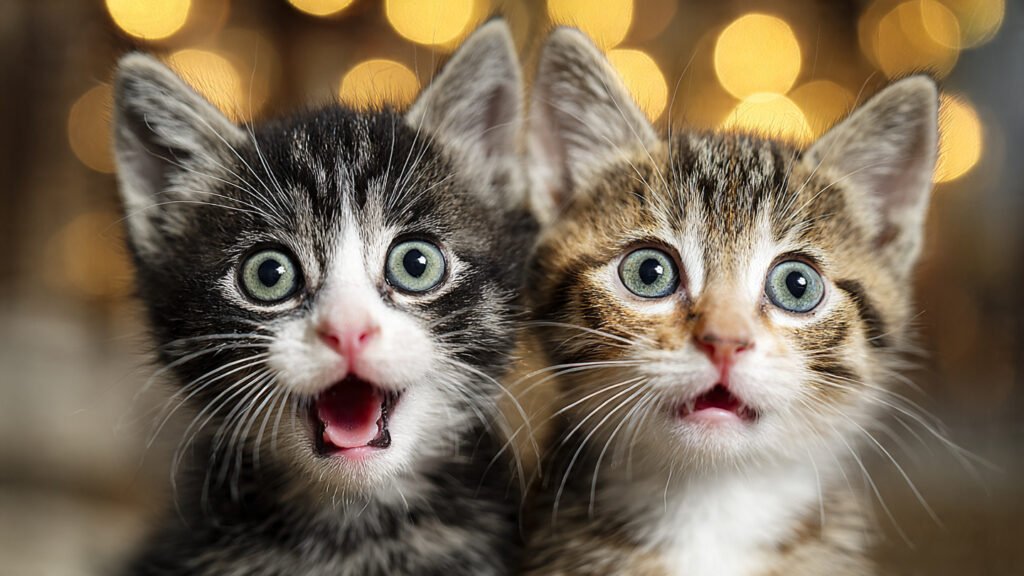 Playful cat reaction image