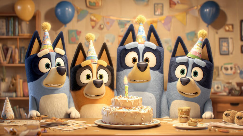 Bluey Family Birthday Celebration Cute Moments