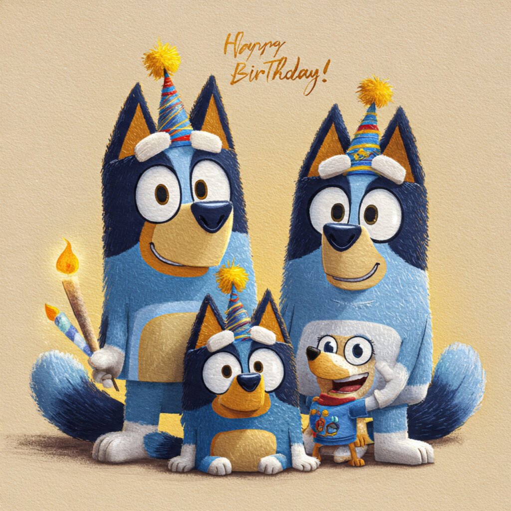 Bluey Birthday Party With Loving Family