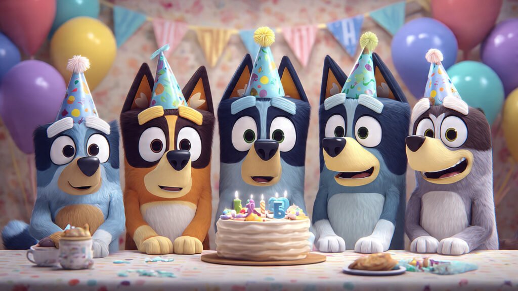 Bluey Animated Birthday Celebration Family Theme