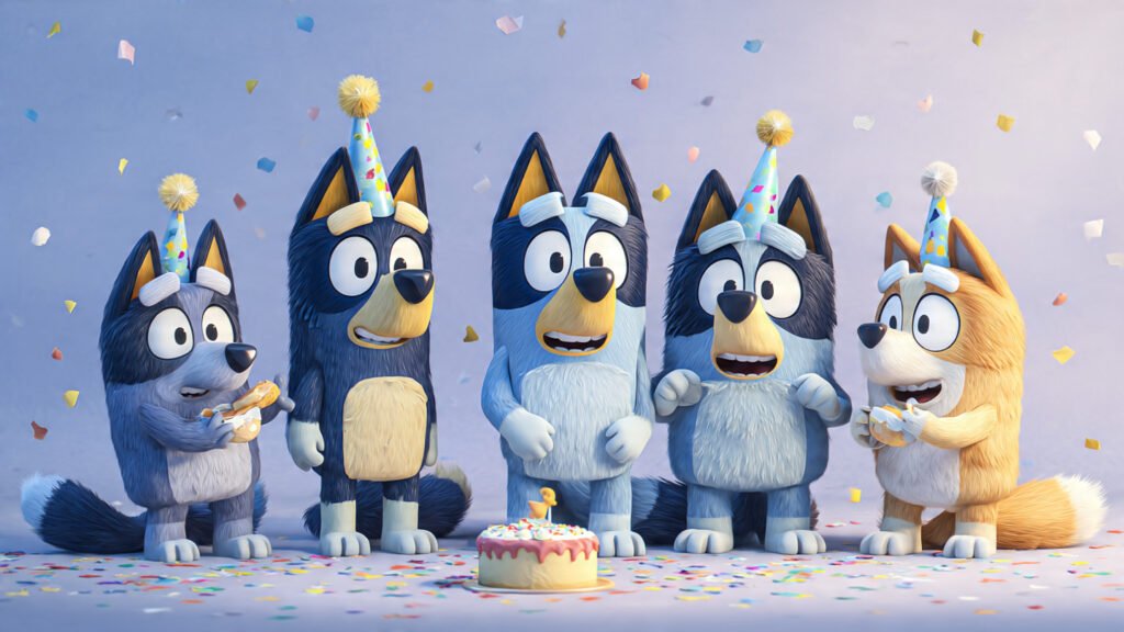 Bluey Cartoon Family Birthday Special Day
