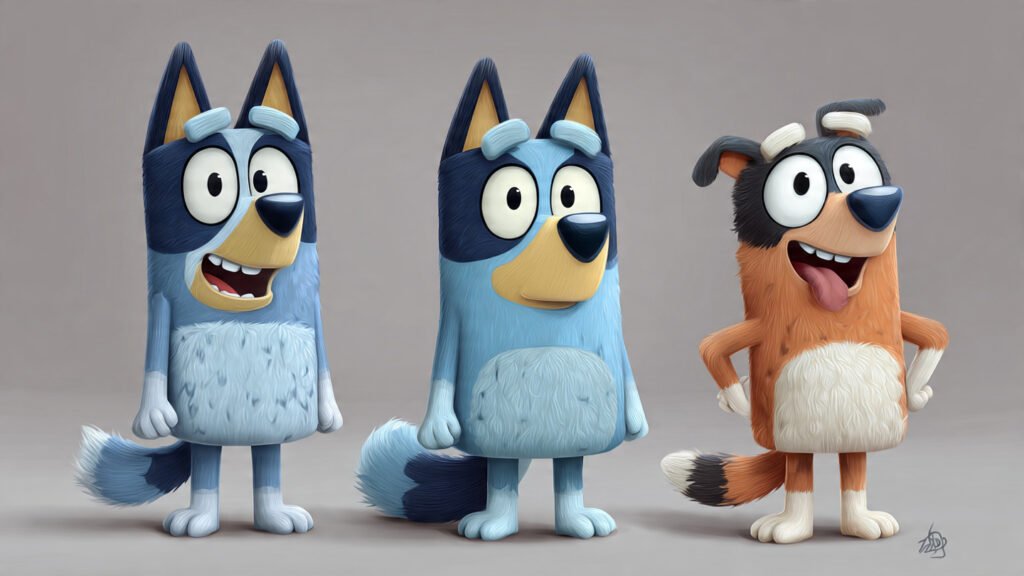Fun Bluey characters animated wallpaper images