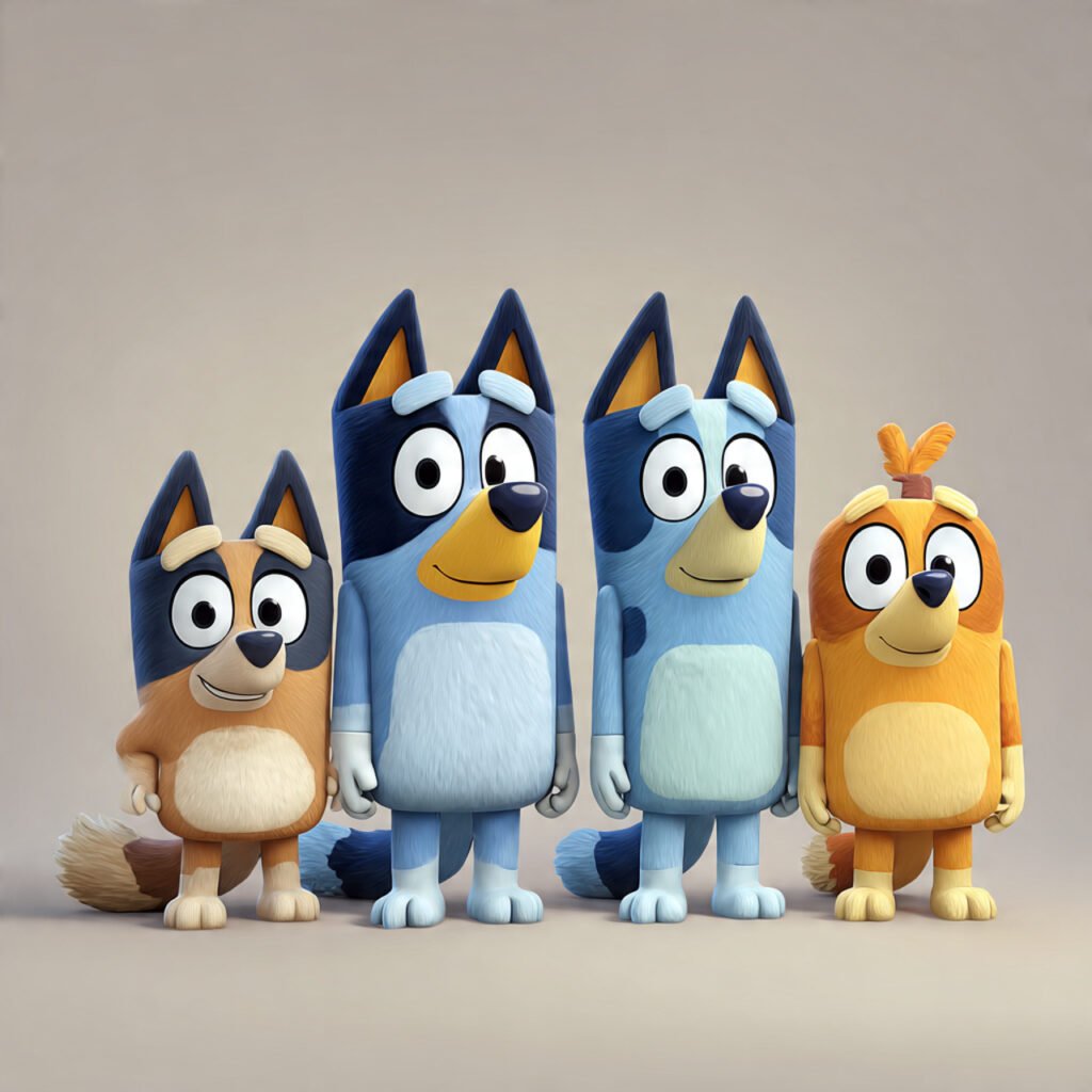 Bluey cartoon friends cute image collection