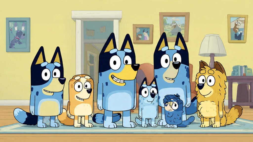 Beautiful Bluey cartoon character background images