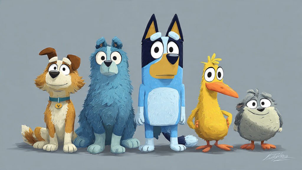 Bluey cute puppy cartoon image collection